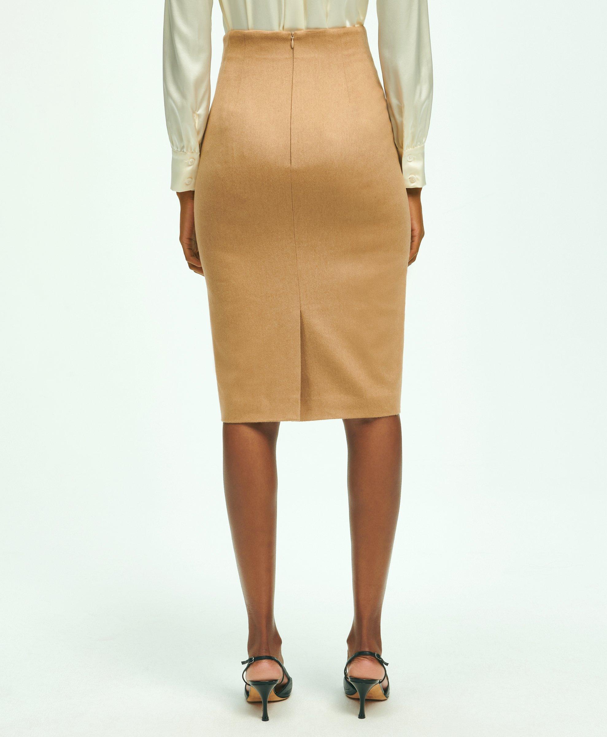 Camel Hair Pencil Skirt