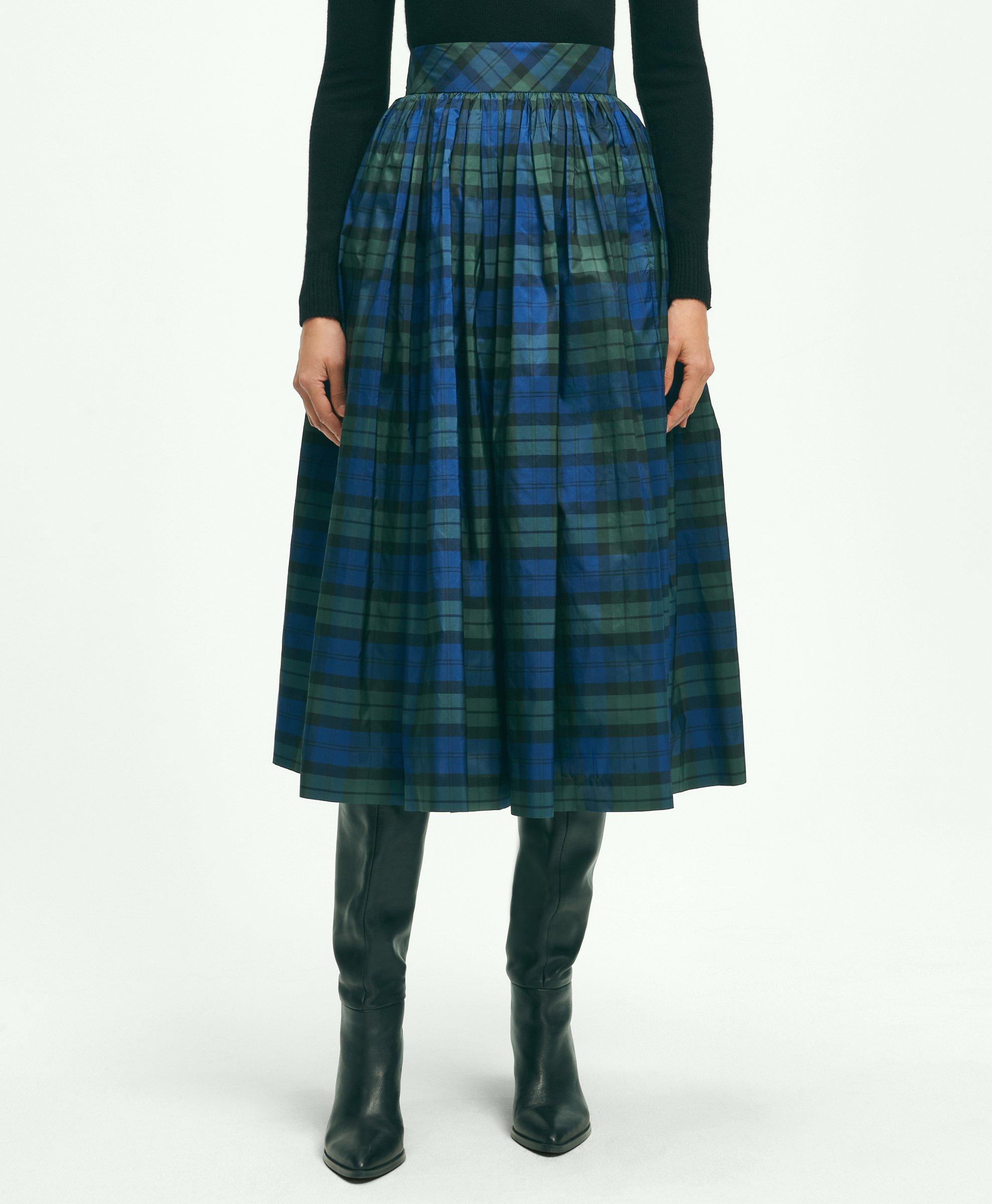 Black watch outlet plaid pleated skirt