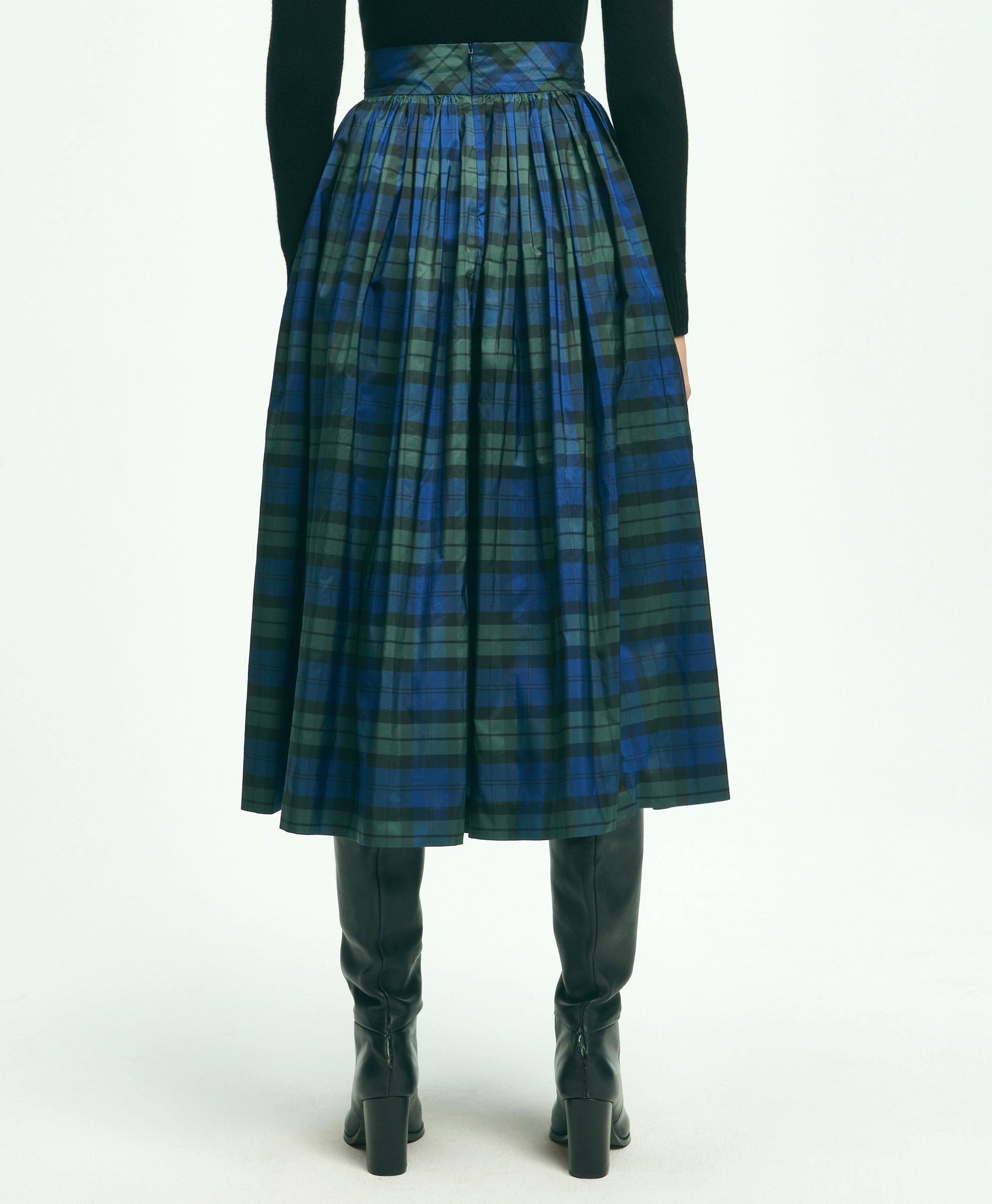 Black watch 2025 plaid taffeta skirt