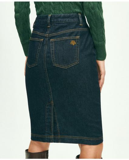5-Pocket Slim Denim Pencil Skirt, image 4