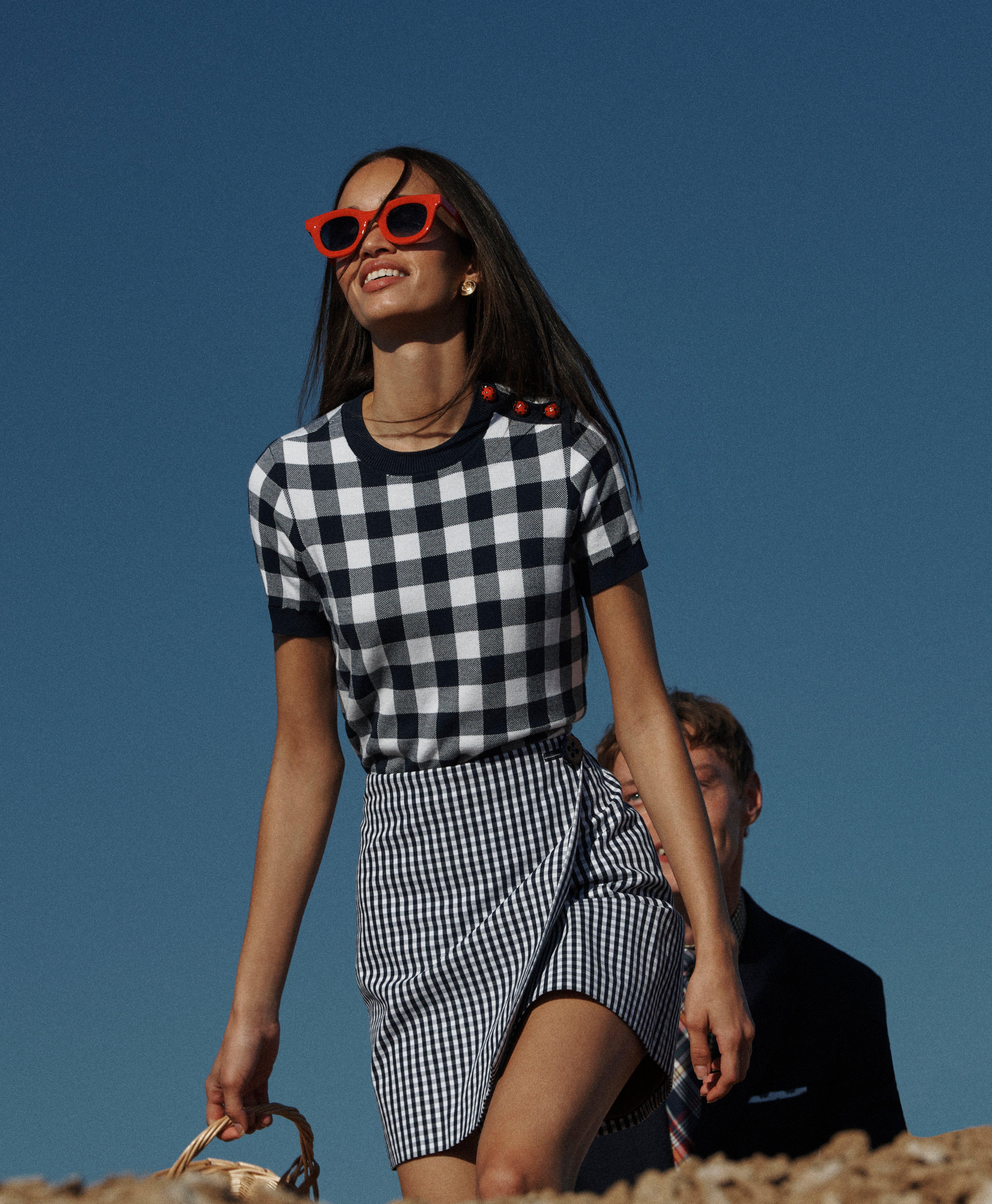 stretch gingham