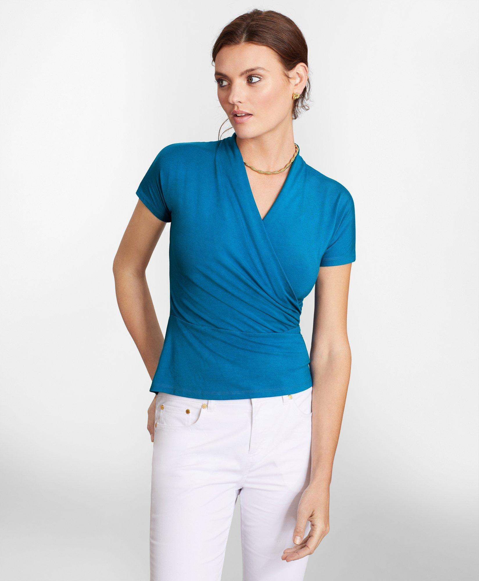 Short Sleeve Wrap Top