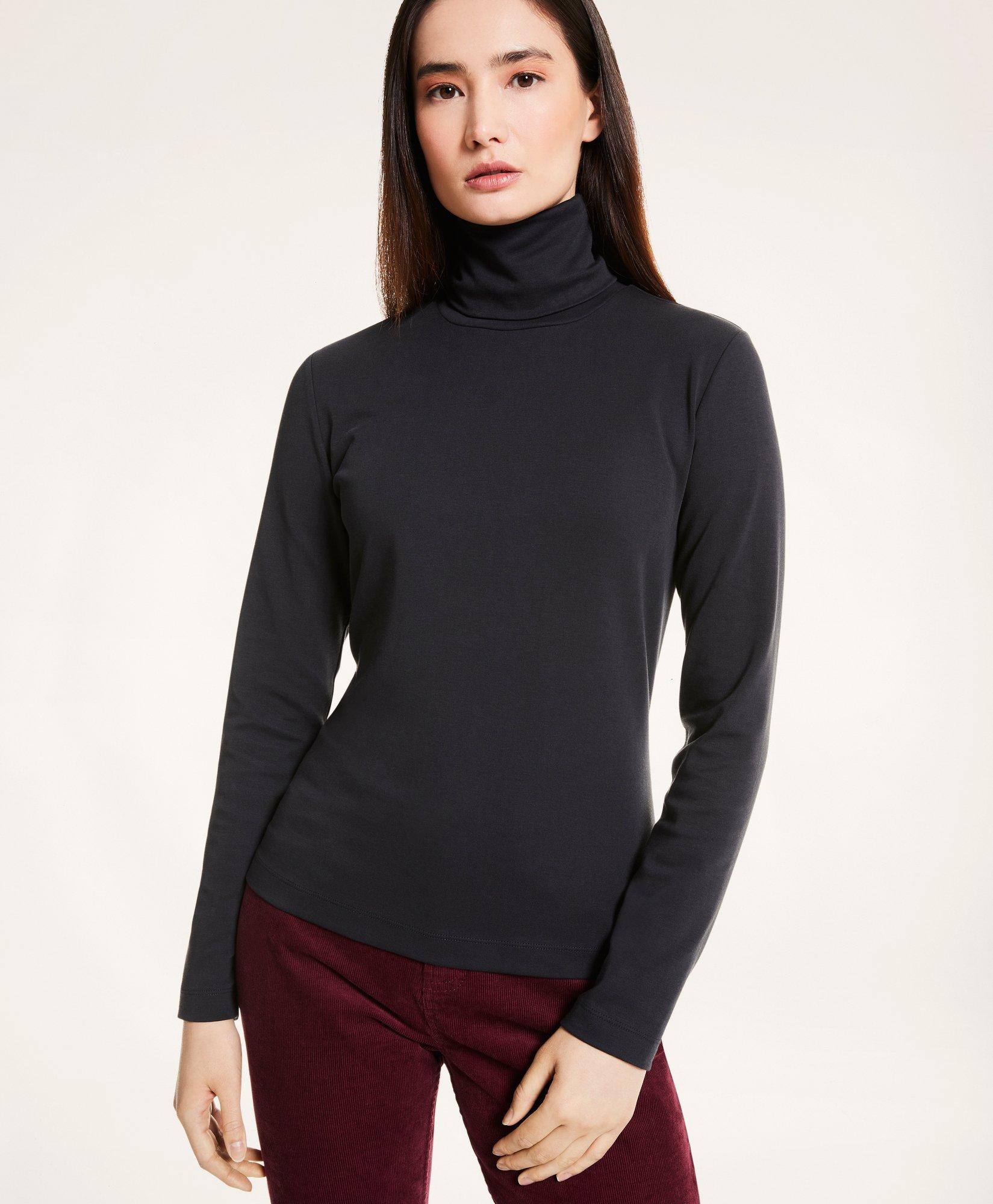 Stretch Supima Cotton Turtleneck