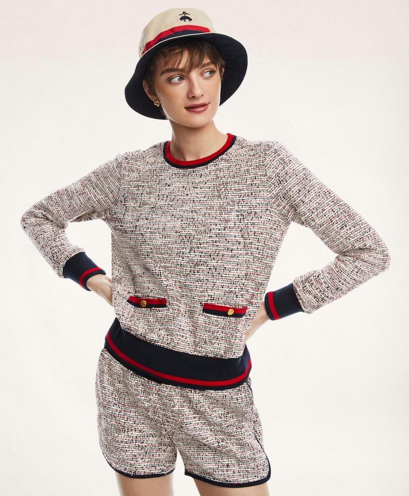 Boucle Knit Long-Sleeve Top, image 1