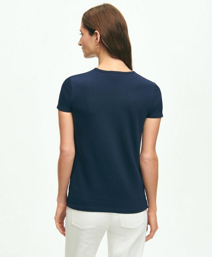 Supima® Cotton Stretch Pique T-Shirt, image 3