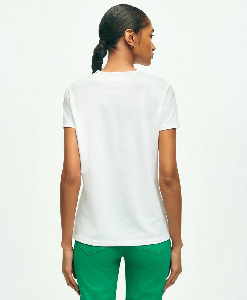 Supima® Cotton Stretch Pique T-Shirt, image 2