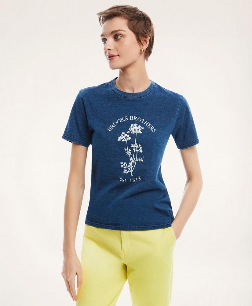 Cotton Jersey Floral Print T-Shirt, image 1