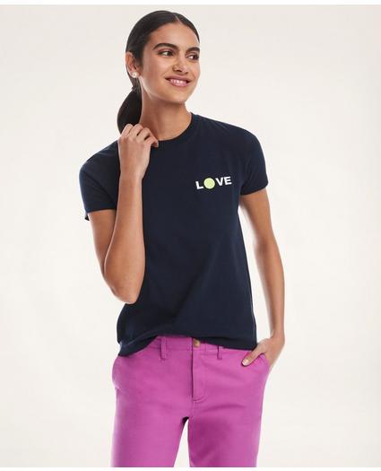 Cotton Jersey LOVE Tennis T-Shirt, image 1