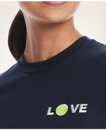 Cotton Jersey LOVE Tennis T-Shirt, image 3