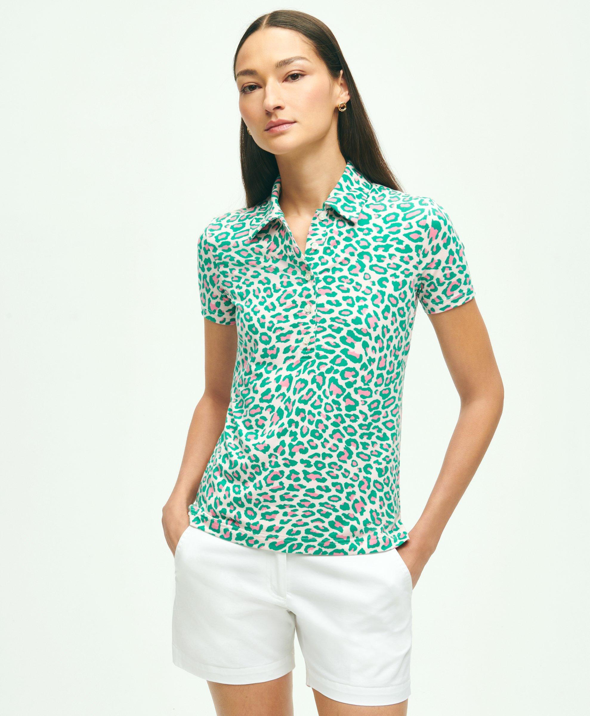 Womens patterned hot sale polo shirts