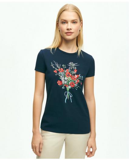 Cotton Embroidered Short-Sleeve T-Shirt, image 1