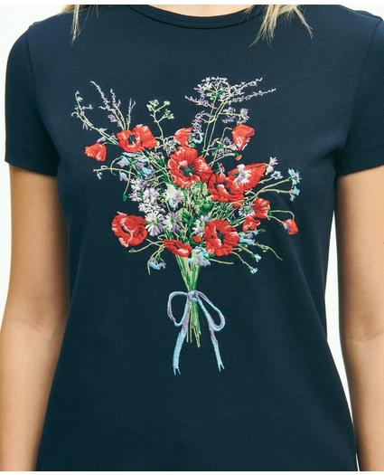 Cotton Embroidered Short-Sleeve T-Shirt, image 3