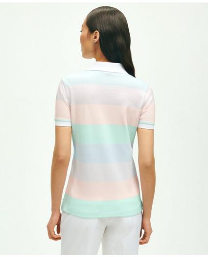 Supima® Cotton Stretch Stripe Pique Polo Shirt, image 4