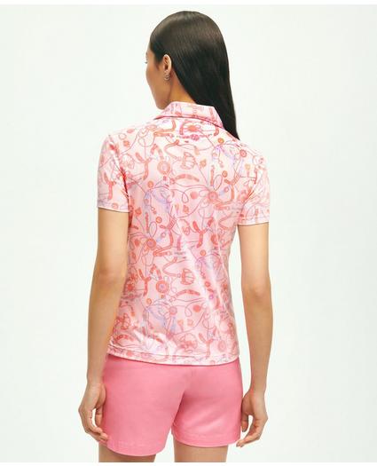 Equestrian Print Jersey Knit Polo Shirt, image 3