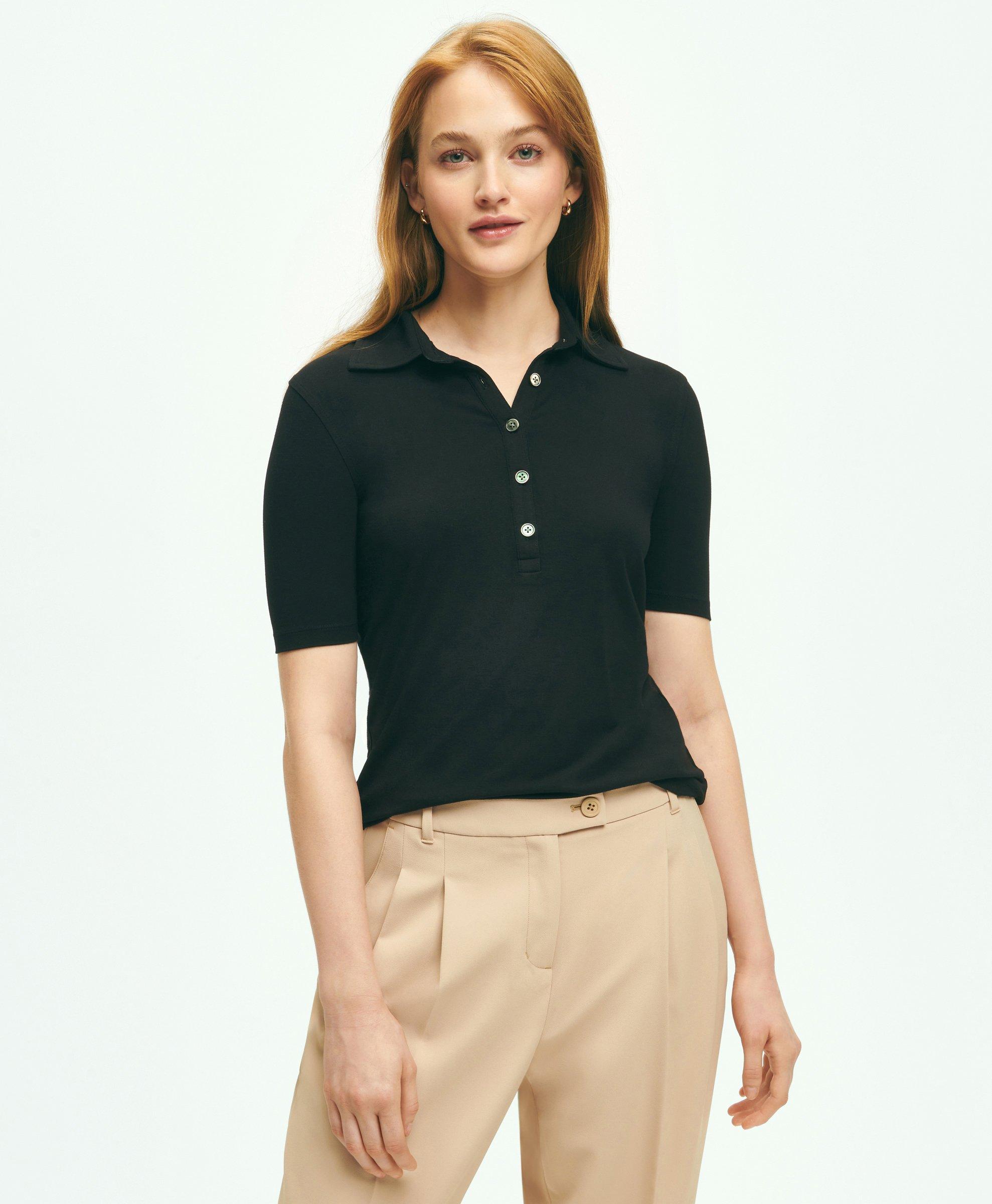 stretch knit polo