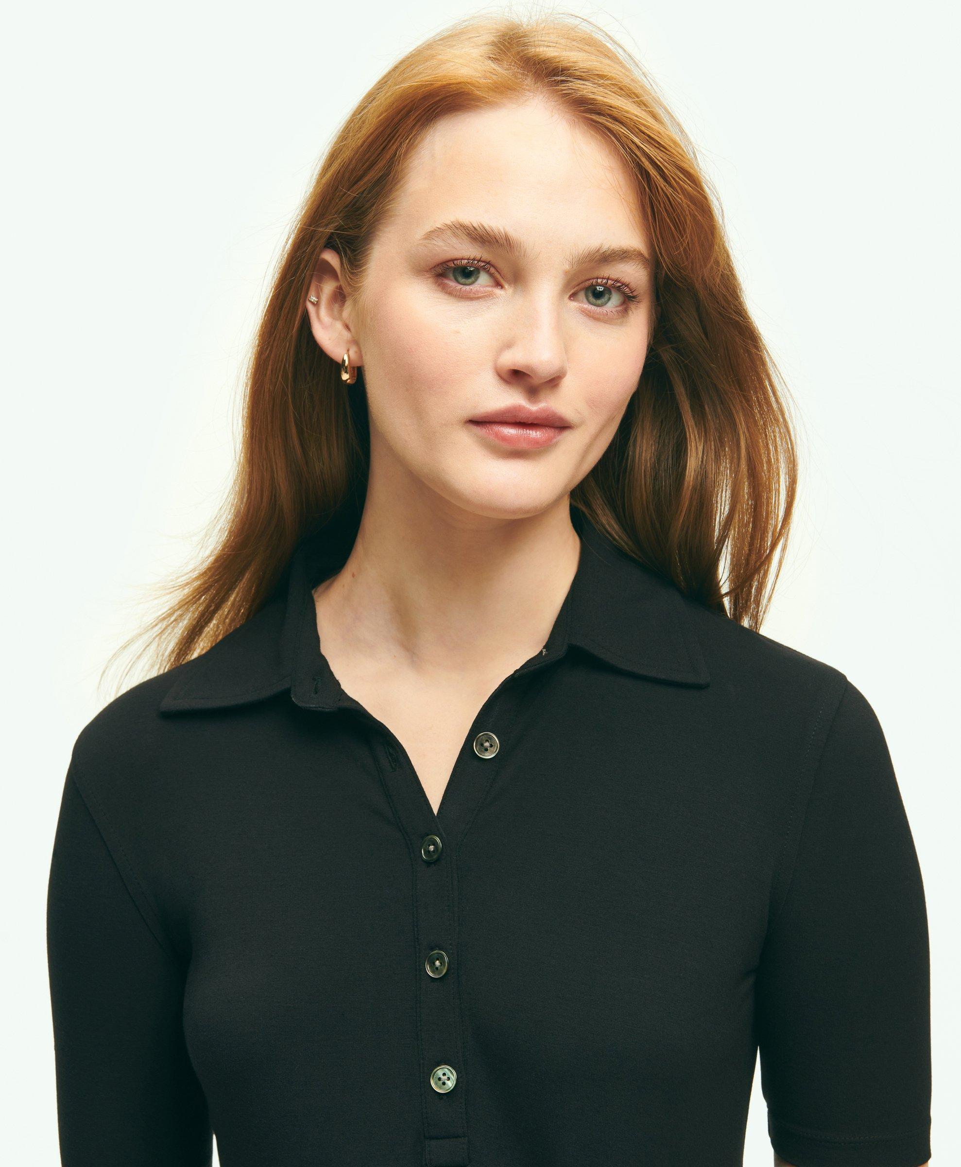 stretch knit polo