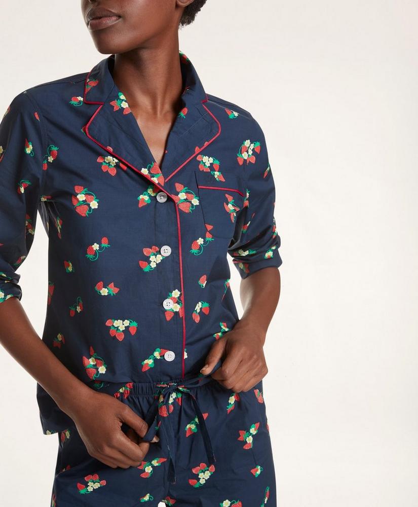 Strawberry Print Supima® Cotton Poplin Pajama Set, image 2
