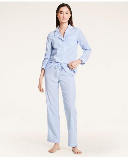 Striped Supima® Cotton Poplin Pajama Set, image 1