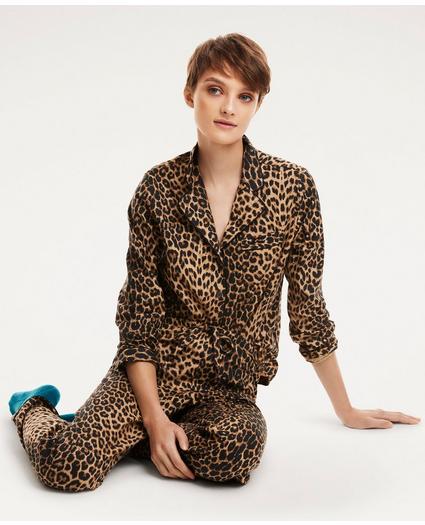 Leopard Print Cotton Pajama Set, image 1