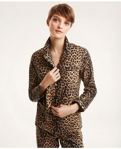 Leopard Print Cotton Pajama Set, image 3