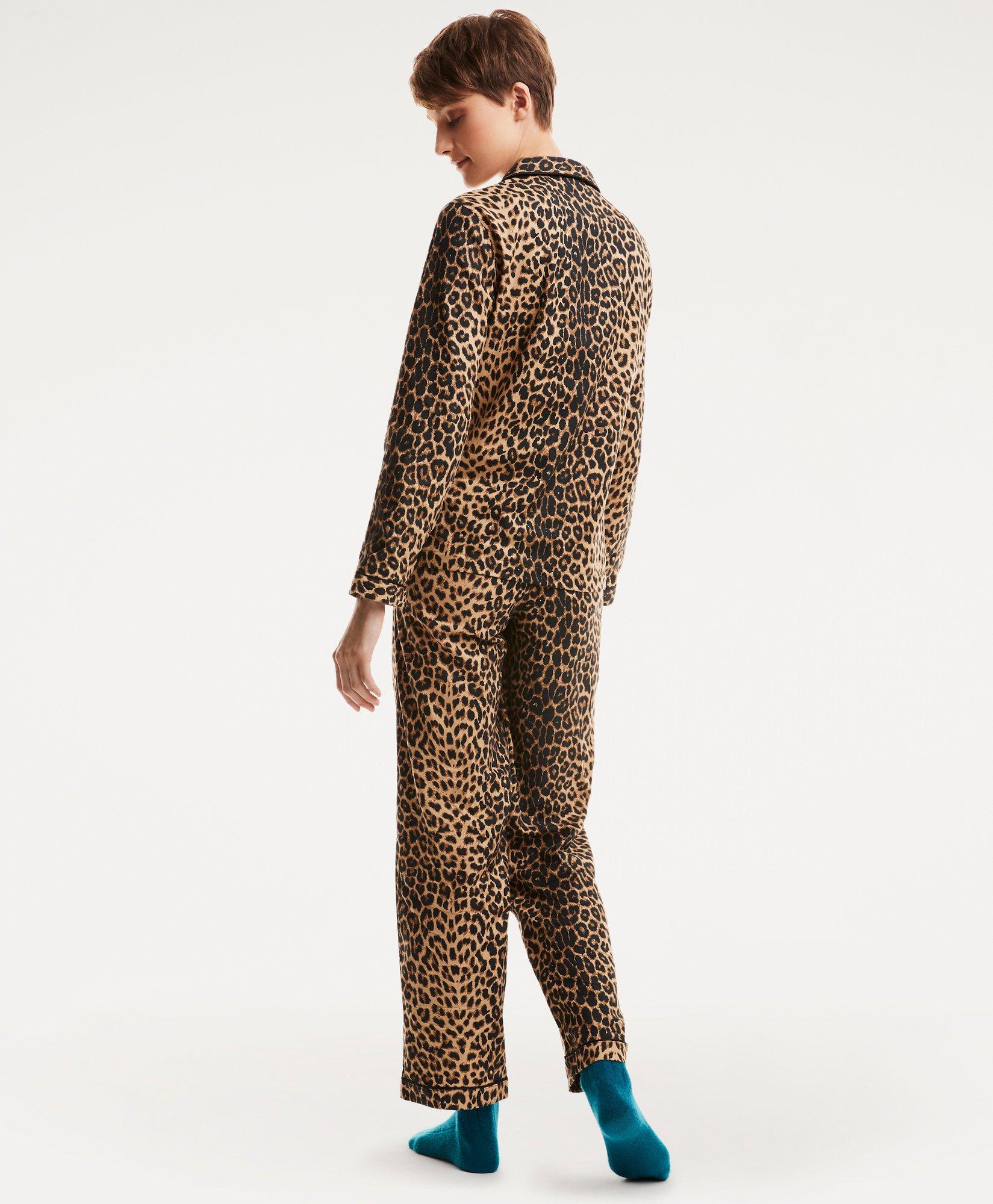 Leopard Print Cotton Pajama Set