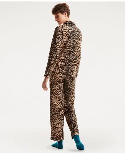 Leopard Print Cotton Pajama Set, image 4