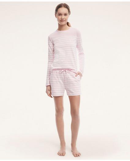 Cotton Jersey Stripe Short Pajamas, image 2