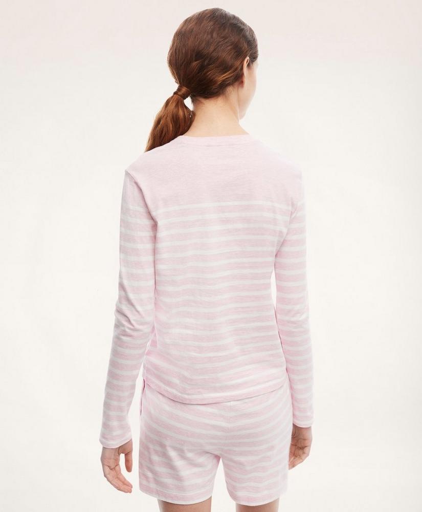 Cotton Jersey Stripe Short Pajamas, image 3