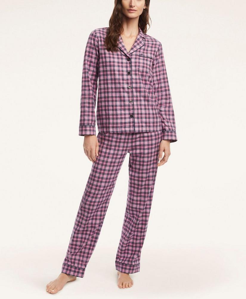 Brushed Cotton Plaid Pajama Set, image 1