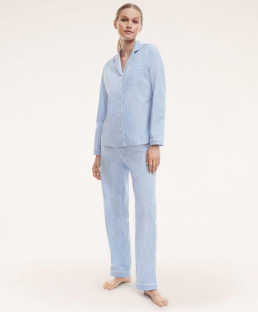 Cotton Stripe Pajama Set, image 1