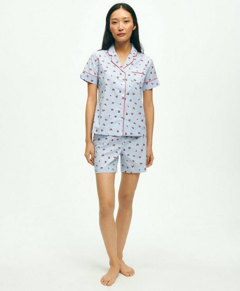 Cotton Poplin Floral Pajama Set, image 1