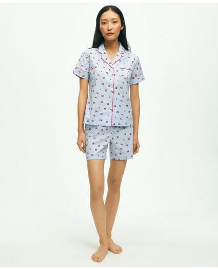 Cotton Poplin Floral Pajama Set, image 1