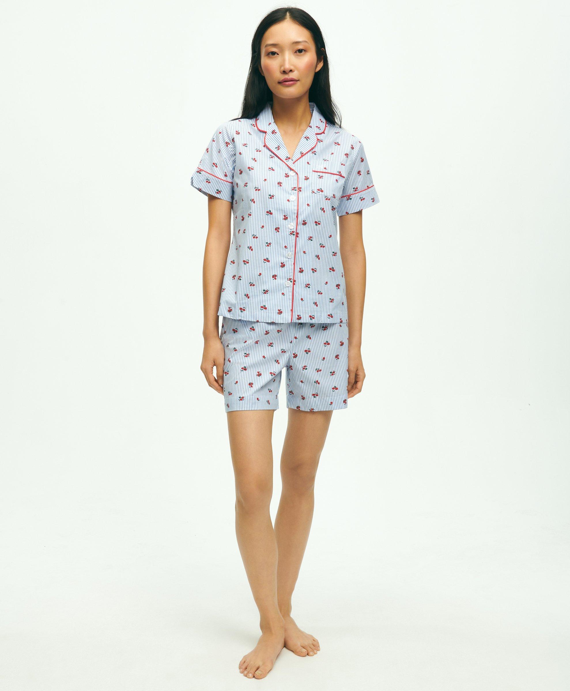 Cotton Poplin Floral Pajama Set
