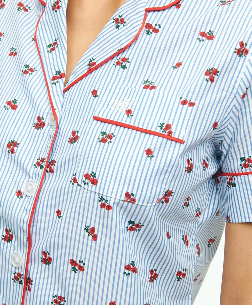 Cotton Poplin Floral Pajama Set, image 3