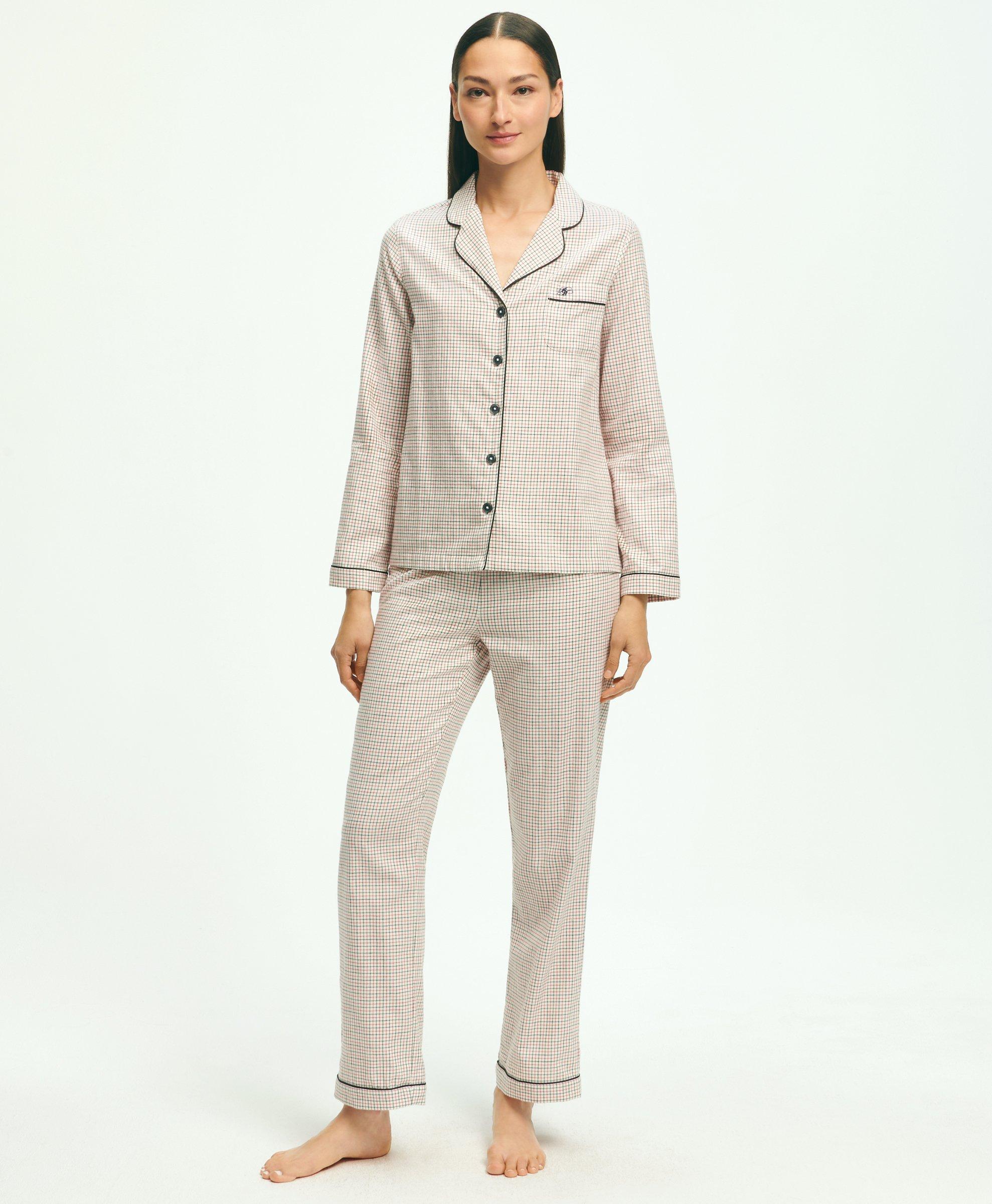 Cotton Flannel Tattersall Pajama Set, image 1