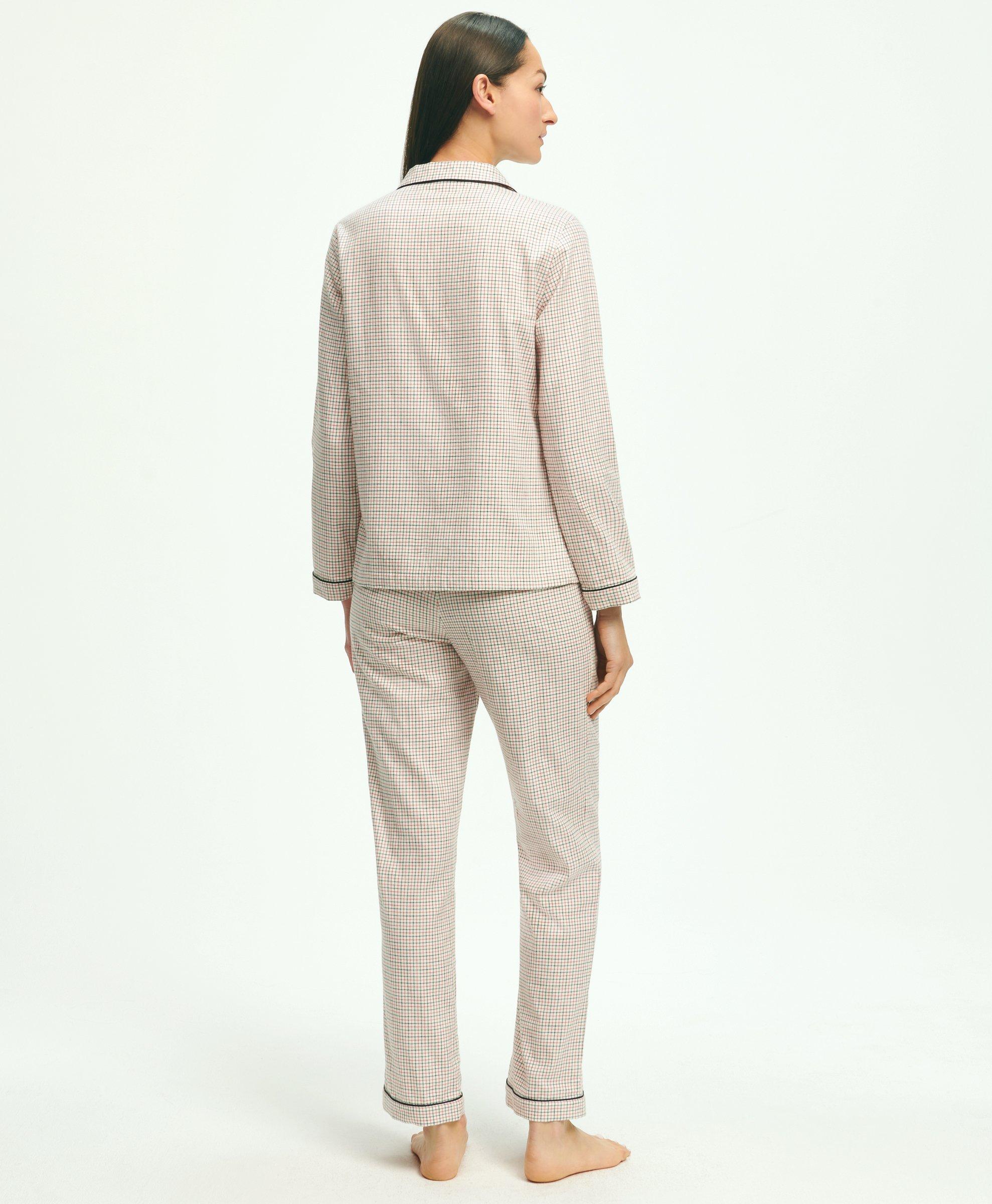 Cotton Flannel Tattersall Pajama Set, image 2