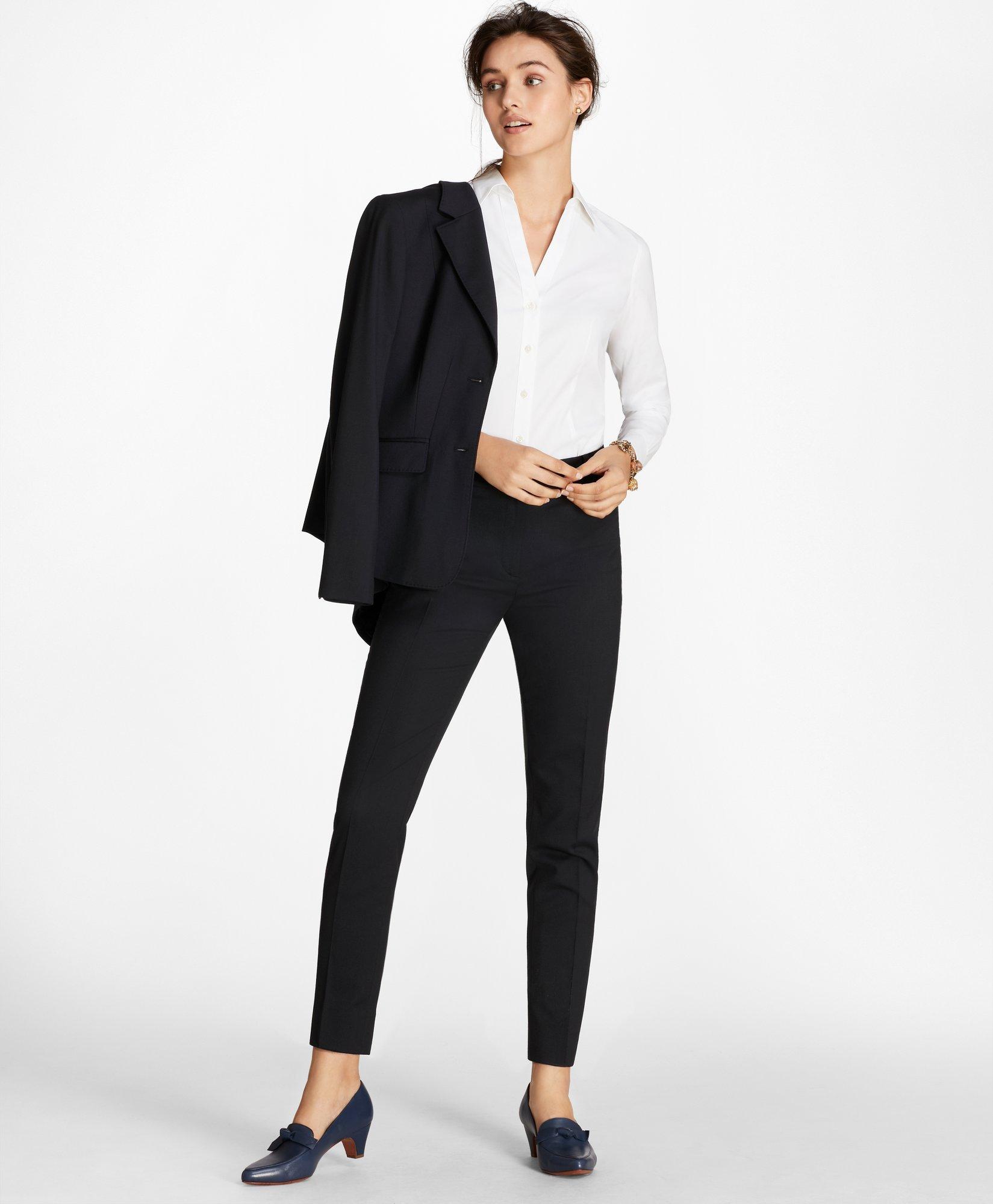 Slim-Fit Wool Pants