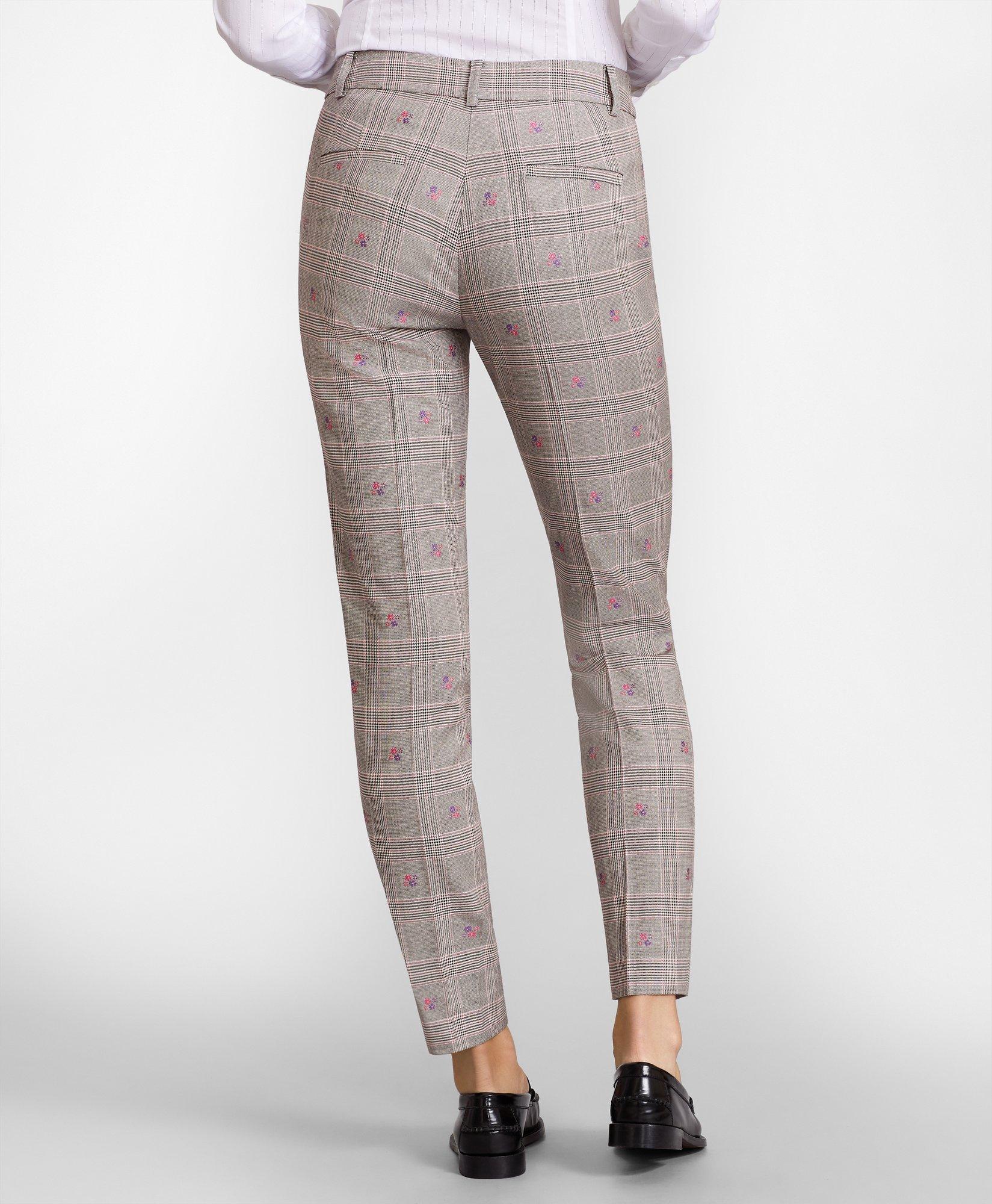 Jacquard Tailored Ankle Pants