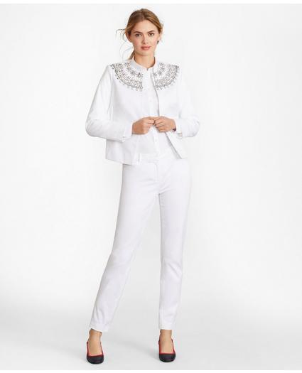 Stretch Cotton Twill Ankle Pants, image 2