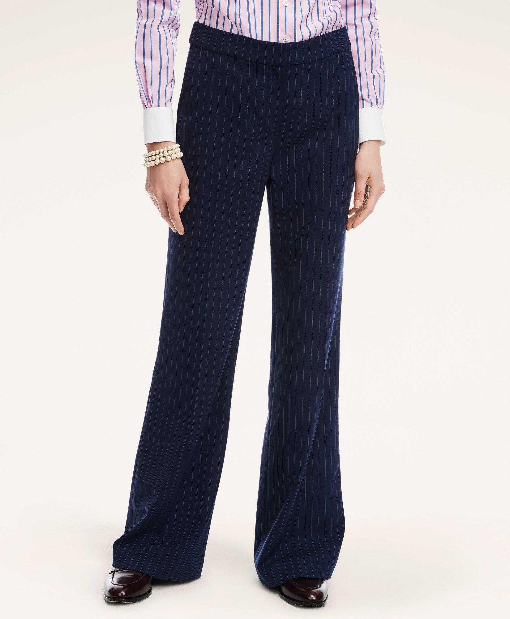 Brooks Brothers Womens Wool Pinstripe Print Peplum Top Pants Set Blue -  Shop Linda's Stuff