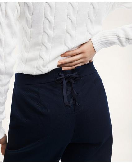 Stretch Cotton Nautical Wide Leg Sailor Pants, image 4