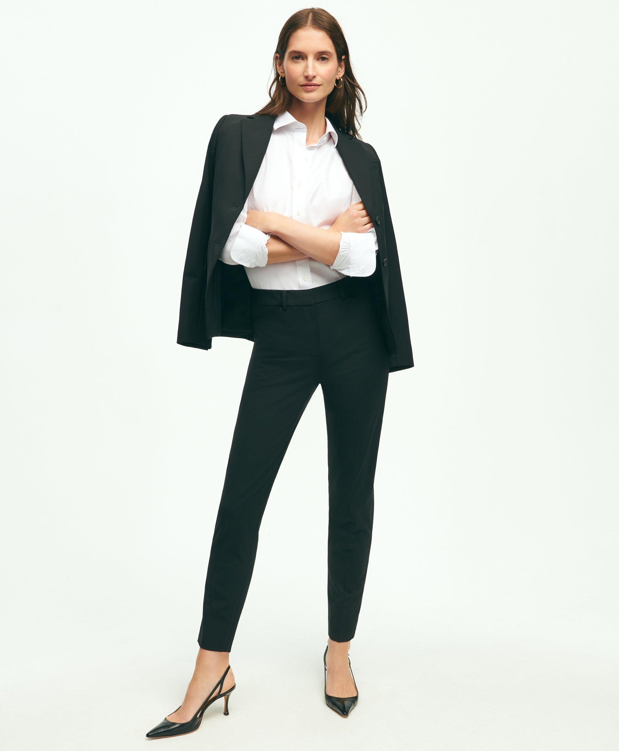 The Essential Brooks Brothers Stretch Wool Slim Crop Pants