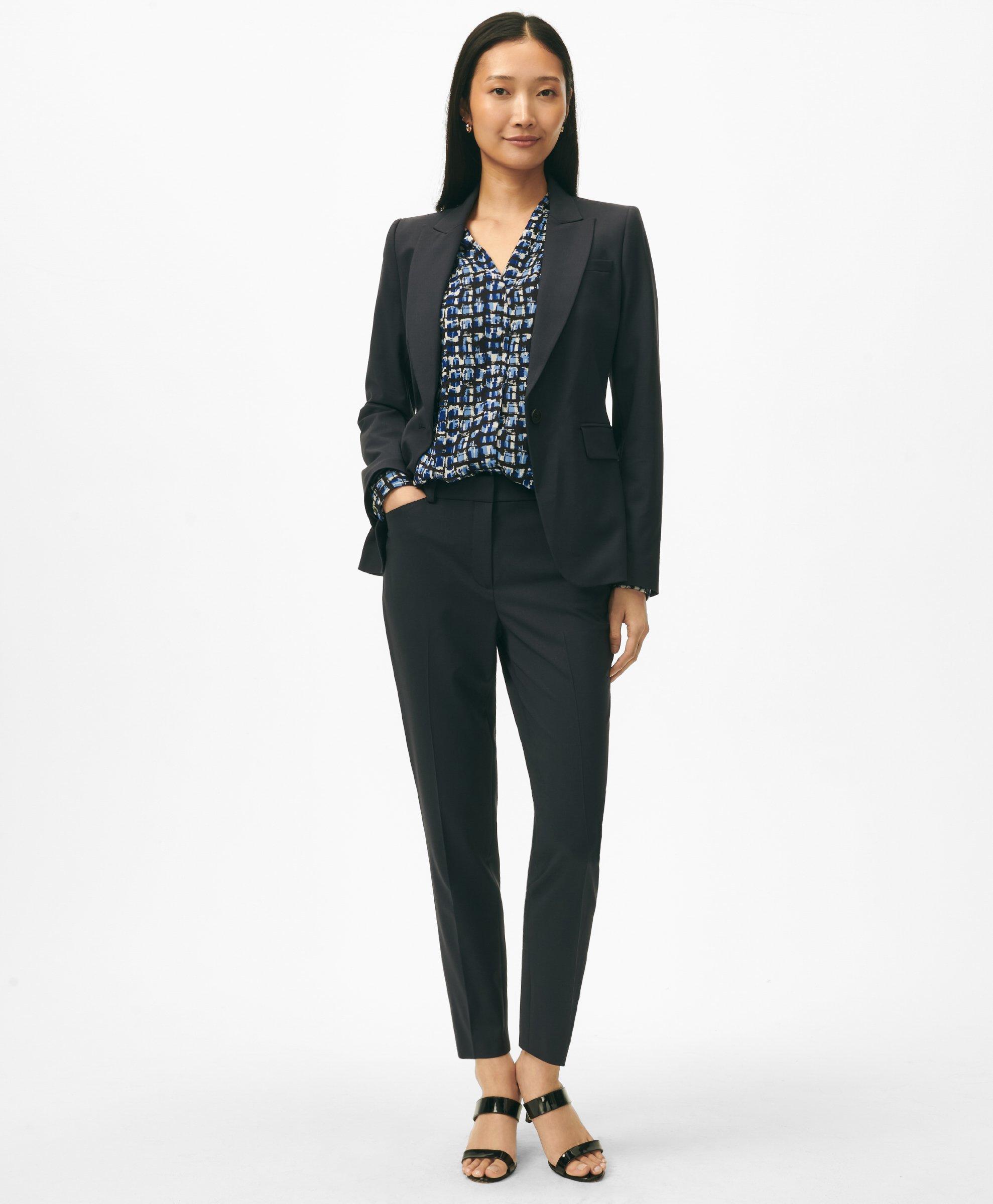 The Essential Brooks Brothers Stretch Wool Slim Crop Pants