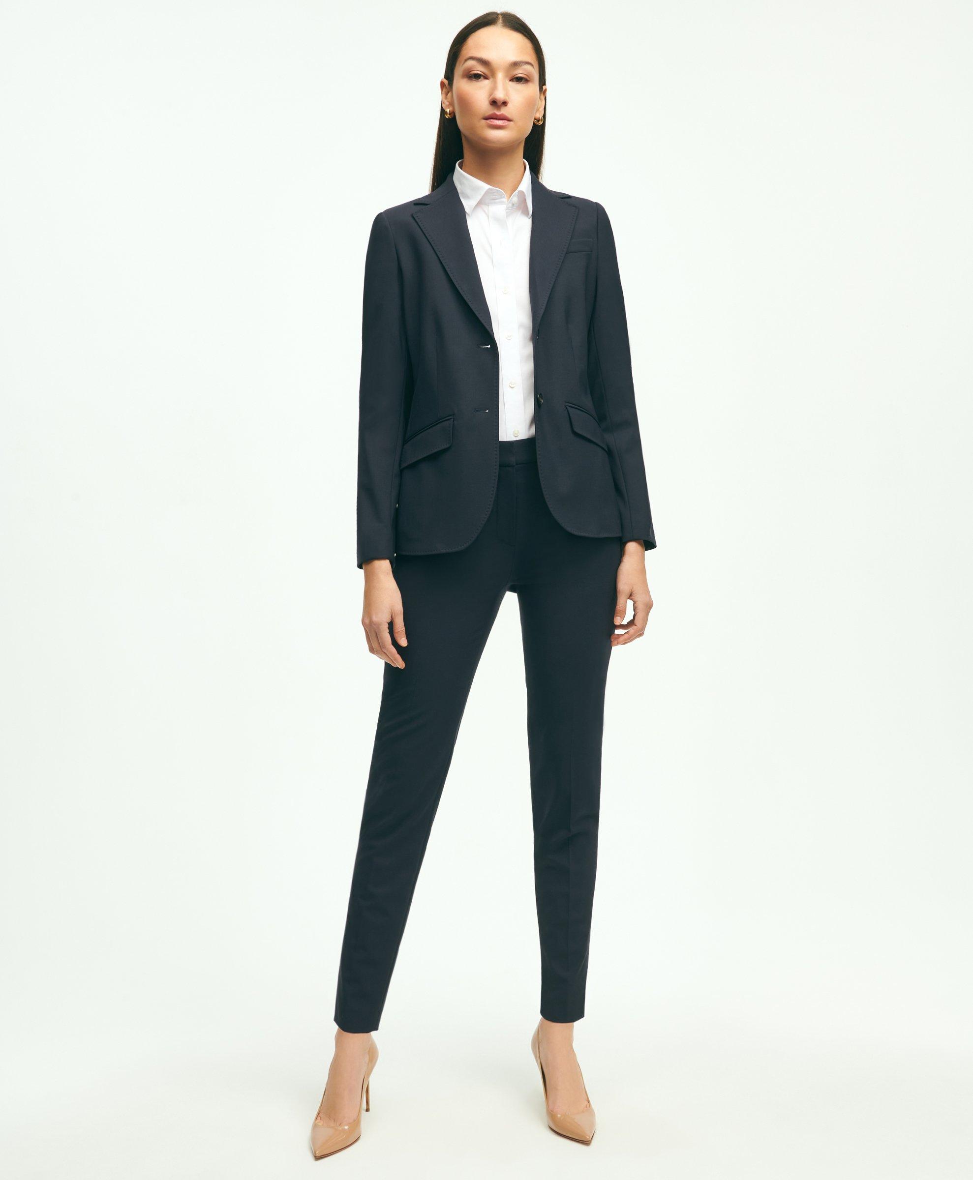 The Essential Brooks Brothers Stretch Wool Slim Crop Pants