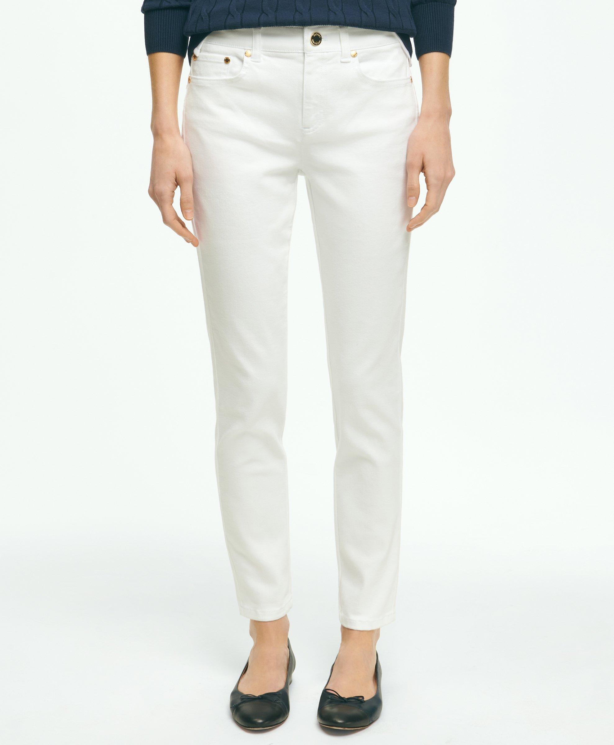 Women's~Ralph Lauren~White Cotton/Spandex~Stretchable Pants size