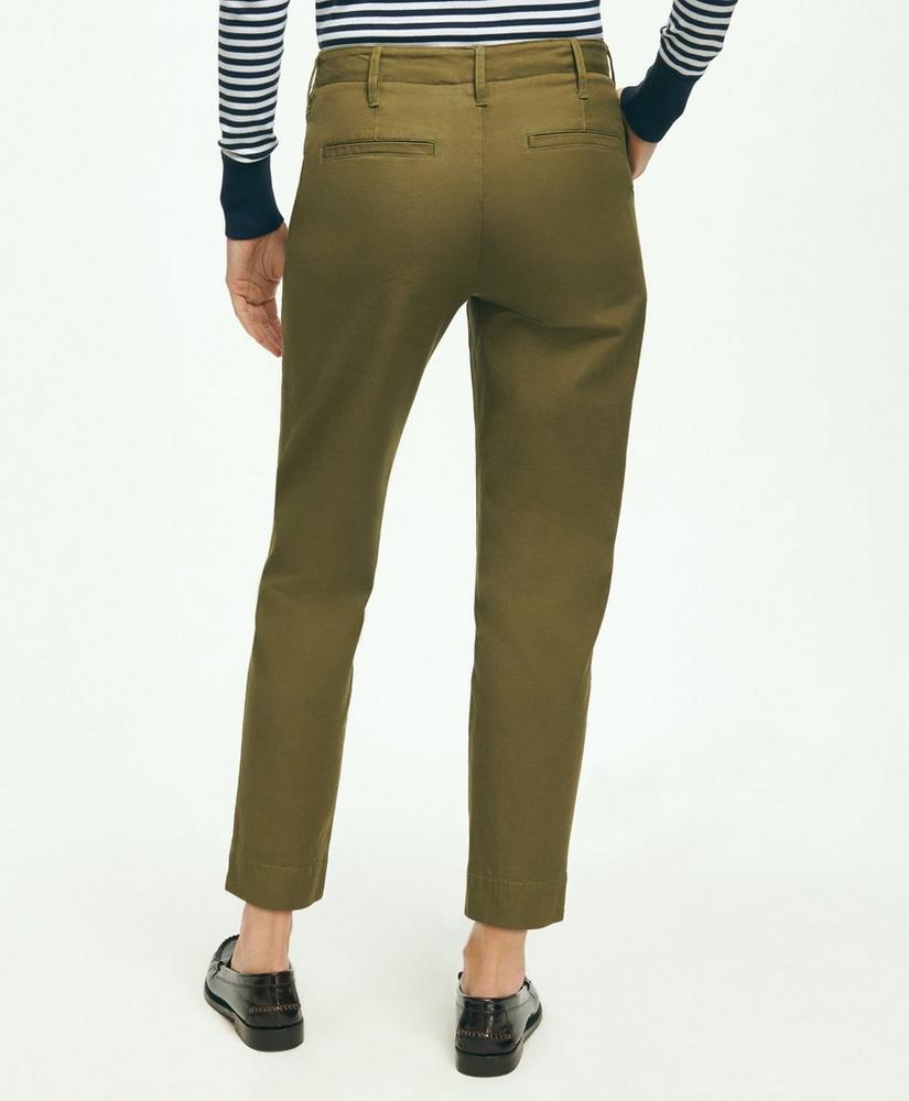 Garment Washed Stretch Cotton Chinos, image 3