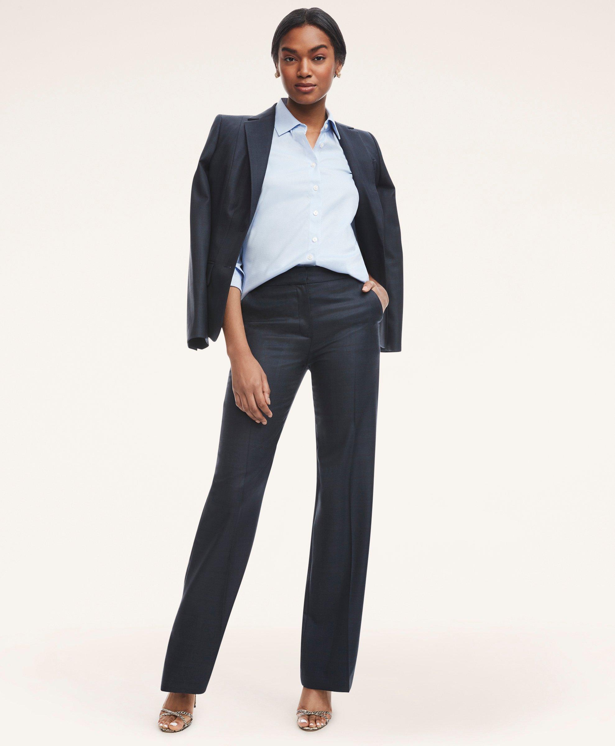 Ladies navy dress clearance trousers