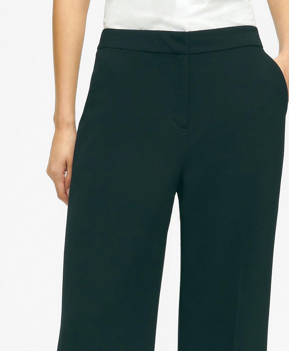 Wide-leg crÃªpe pants