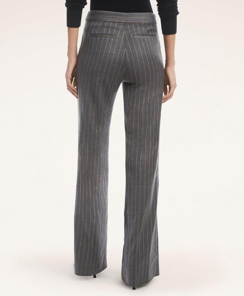 Wool Stretch Flannel Pinstripe Trousers, image 2