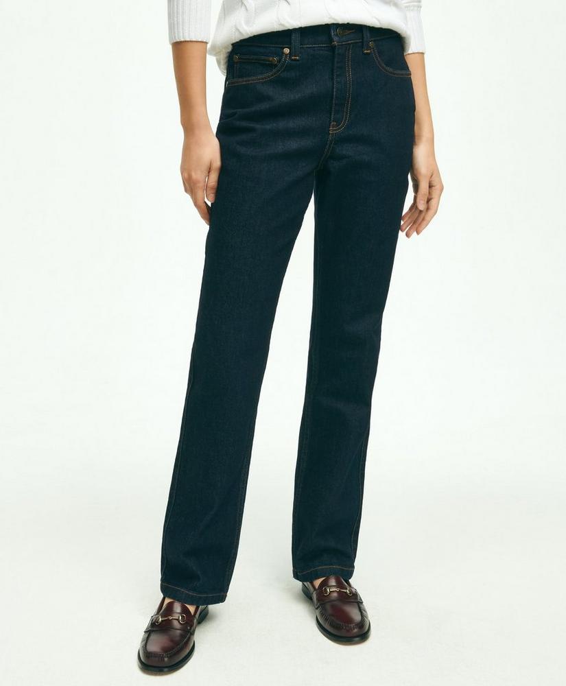 Slim Straight Leg 5-Pocket Denim Jeans, image 2